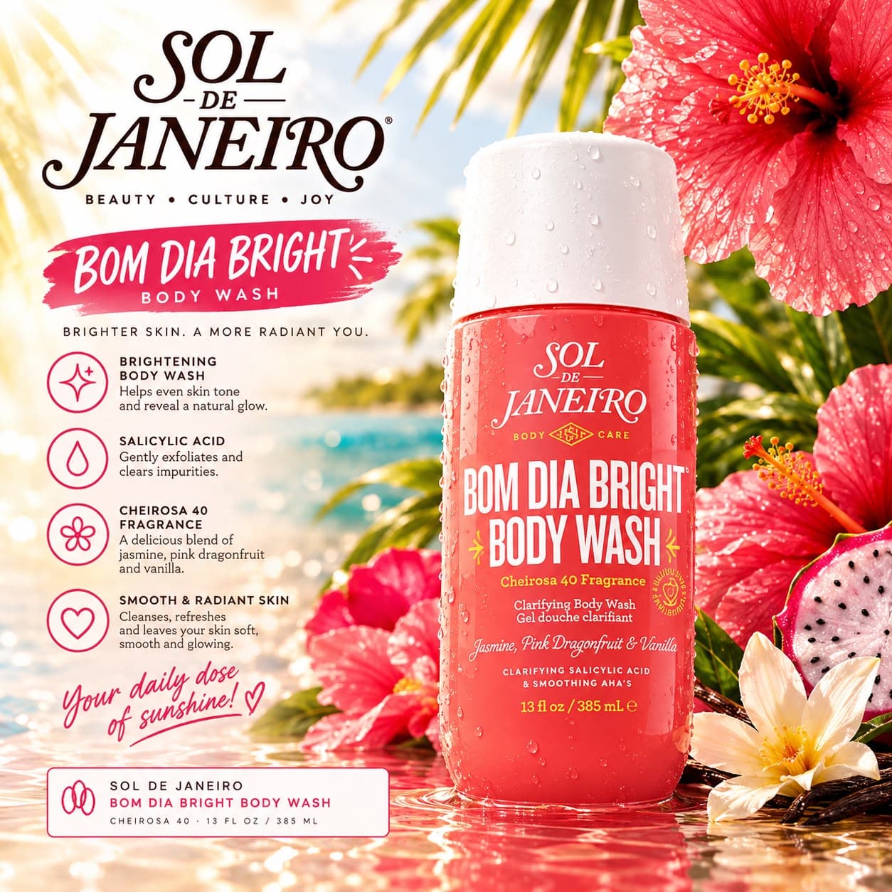 Sol de Janeiro Bom Dia Bright Clarifying AHA BHA Body Wash