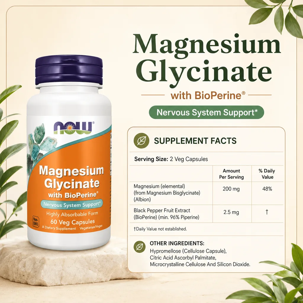 NOW Magnesium Glycinate with BioPerine