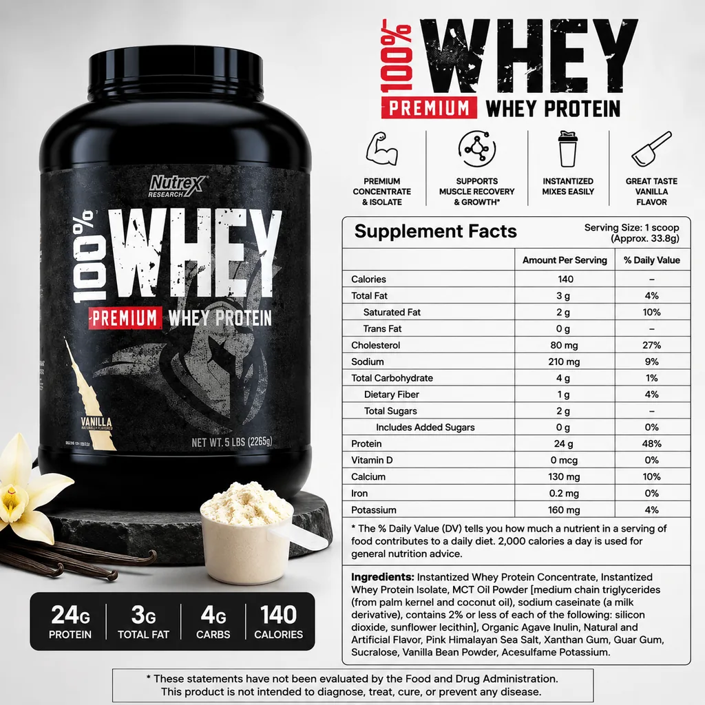 Nutrex Research – 100% Whey Vanilla