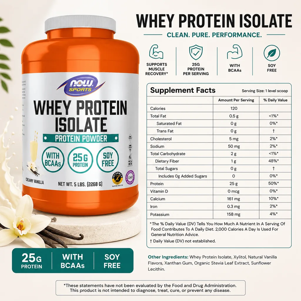 NOW Sports – Isolate Creamy Vanilla
